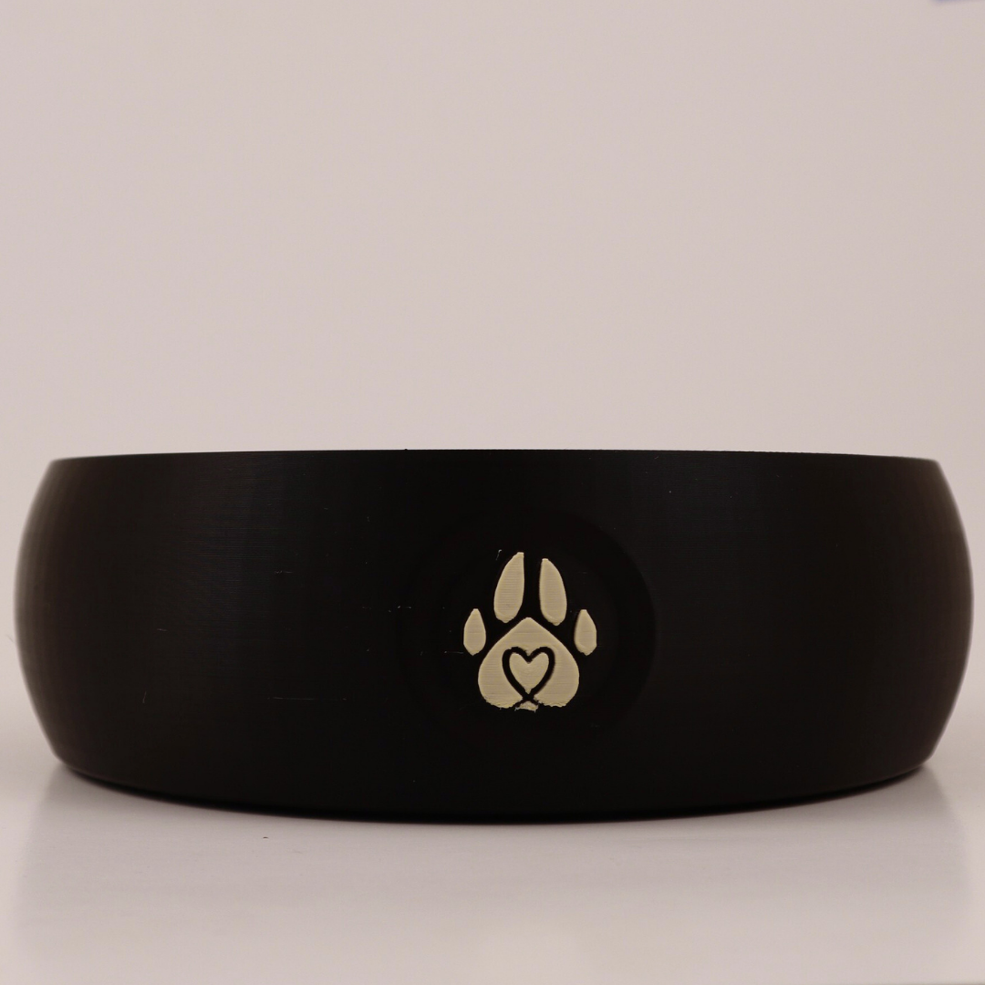 Premium "Minimalistic" Midnight Black Custom Pet Bowl